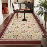 American Style Floral Living Room Carpet Light Luxury High-end Printed Bedroom Bedside Floor Mats Large Area Runner Rug Tapis 러그
