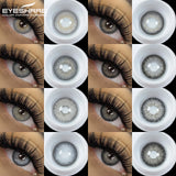 Natural Colored Contacts Lenses Fashion Grey Eyes Lenses Colorful Contact Gray Eyes Makeup Color Lens Yearly 2pcs/pair