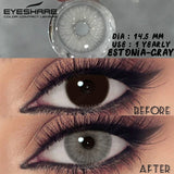 Black Myopia Lenses Natural Colored Contact Lenses with Degree Gray Lens with Prescription High Quality Brown Contact