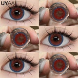 Cosplay Contact Lens Makeup Colored Pupils Cosmetics Beauty Red  Lenses Woman Cosplay Pink Pupils Halloween Color Contacts