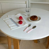 Korean Flower Embroidery Fabric Rectangular Placemat Heat Resistant Table Decoration and Accessories Dining Table Mats