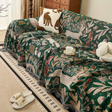 1pc Jungle Bunny Pattern Sofa Towel All-cover Jacquard Sofa Throw Blanket With Tassels Couch Protector Four Seasons Universal