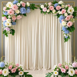 2 Panels Pink Backdrop Curtain for Wedding Polyester Photography Backdrop Drapes for Birthday Parties Stage Backdrop Stand