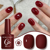 10ML Gel Nail Polish Solid Color Glass Gel Varnish Nail Art Gel Spring Summer Gel Nail Soak Off UV Gel Gel Vernis