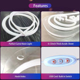 Smiling Ghost Neon Sign USB Dimmable LED Wall Light for Game Room Decor Halloween Party Dorm Home Wall Ambient Hanging Lamp Gift