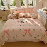 New Style of Light and Fresh Thickened High-weight Milk Fleece Quilt Cover  Autumn and Winter Warm Duvet Covers