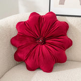 Nordic Solid Flannel Sunflower Body Pillow Flower Shaped Sleeping Back Cushion with Stamens Cozy Sofa Decoration for Home Hotels