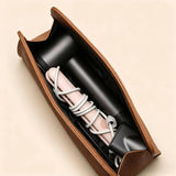 Leather Hair Tool Storage Bag Hair Dryer Portable Travel Organizer Case for Curling Iron Straightener Styling Tool Pouch Gift