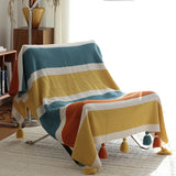 Nordic Geometric Throw Blanket And Bedspread Soft Home Decoration Sofa Blanket Cover Knitted Homestay Bed Cover Travel Shawl