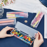 Rectangular Plastic Storage Box with Ventilation Grille for Model Making Handicrafts Sewing Tools Organization Clear Plastic Box