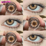 New 1 Pair Colorful Contact Lenses for Eyes Fashion Natura Gray Eye Contacts Blue Eye Lenses Green Lenses Yearly