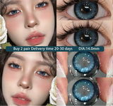 1Pair Color Contact Lens Pupils High Quality Green Eyes Blue Gray Lenses Makeup Diameter 14.2mm