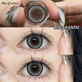 1 Pair Big Eyes Black Lenses Korean Natural Lenses Yearly Color Contact Lenses Eyes with Gray Beautiful Pupil Lentes