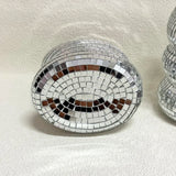 strange Disco Ball Spiral Vase Glass Tiles Flower Bottle Disco Ball Planter Mirror Vase Home Living Room Decor creative gifts