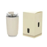 Travel Coffee Mug, 240ml Insulated Beverage Cup With Leakproof Lid, Long Lasting Coffee Tumbler Travel Coffee Thermos White