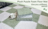 Plush Modular Area Rug Set Thick Anti-Bump Bedroom Bedside Square Crawling Mat Hand Wash Only Room Decor