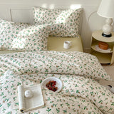 Floral Rose Cotton Bedding Set 4-Piece Pure Cotton Bed eet Cover Duvet Cover Country Sle Korean System Turtle Mister Brand