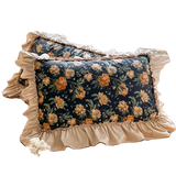 1 Piece Ins Romantic Pillowcase Princess Ruffle Pillow Cover Cotton Cloth Print Pillow Case Floral Design Cushion Covers