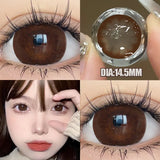 1 Pair New Natural Contact Lenses for Eyes Soft Brown Lenses Myopia Degree -0.00to-8.00 Beauty Pupil Makeup Free Shipping