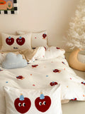 Ultra-Soft Warm Milk Velvet Bedding Set Cartoon Winter Faionable Tee-Piece Bedding Set Fine Texture Durable Active Printing