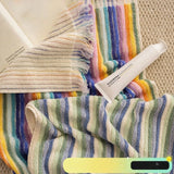 Rainbow Color 3D Striped Cotton Towel Super Soft Combed Cotton Towel Fresh Skin-friendly Face Towel Sbsorbent Bath Towels