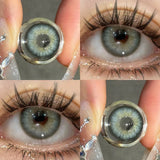 Prescription Half Year Disposable Colored Contact Lenses | 1Pair Natural Grey Color Contacts Beauty Cosmetics