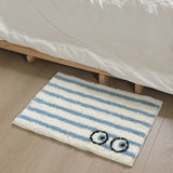 Funny Tufting Eyes Bedroom Rug Stripe Bathroom Mat Tidy Bedside Carpet Foot Pad Bathmat Doormat Aesthetic Home Room Decor