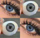 2pcs Colored Contact Lenses for Eyes Blue Color Makeup Contacts Lens Fashion Beautiful Cosmetic Gray Pupils Brown Lens