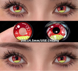 2Pcs Cosplay Colored Contact Lenses Crazy Red Eye Lenses Anime Purple Eyes Contacts Halloween Lenses for Beauty Makeup