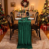 Christmas Velvet Table Runner 50x300cm Polyester Soft Luxurious Table Cover for Wedding Party Holiday Banquet Home Table