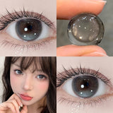2Pcs Yearly Soft Circular Colored Contact Lenses Beauty Pupil Gray Blue Eyes Green Makeup Pink Fast Shipping High Quality