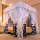 Double Layers Blackout Mosquito Net Princess Integrated Bedroom Dust Top Windscreen Bed Curtain with Bracket