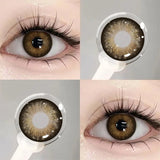 1Pair Natural Myopia Color Contact Lenses Beauty Eyes Brown Pupils High Quality Yearly Use Lenses Contact Cosmetics