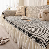 1PC Sofa Towel French Chenille New Four-season Universal Full Cover Sofa Protective Cover Non Slip Striped Home Textile Products