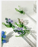 Japanese Style Milk Dessert Bell Orchid Glass Spoon Colorful Transparent Glass Cute Long Handled Coffee Stirring Spoon