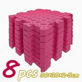 8Pcs/2.5cm Thick Nonslip Baby Crawling Play Mat Soundproof Puzzle Gym Mat for Children's Room and Eco-Friendly Puzzle Mat