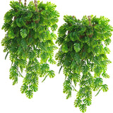 2pcs Artificial Plants Monstera Leaf Vines Green Hanging Garland for Wall Decor Home Garden Wedding Party Decoration Fake Plant