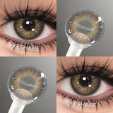 0~-6.00 Myopia Black Colored Contact Lenses with Prescription Brown Lenses with Degree Pupils Lens Fashion Yearly