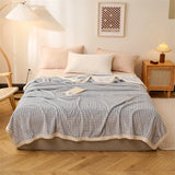 Super Soft Japanese Milk Velvet Blanket Thick Leisure Blanket for Home Office Nap Warm Naked Sleeping Bed Sheet for All Seasons