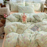 New Student Season Item Quilt Cover  A Fresh and Oxygen-rich Double-layer Gauze Printed Duvet Cover Skin-friendly Bedding