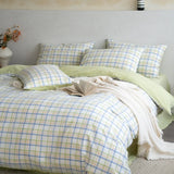 Japanese Minimalism Cotton Bedding Sets Duvet Cover Sheet Pillowcase 4in1 Underwear Bed Linens