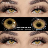 0~-6.00 Myopia Lenses 1 Pair Colored Contact Lenses with Degree Natural Eye Contact Prescription Lens Fashion Lenses