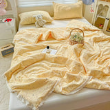 Class A Pure Cotton Summer Quilt Soybean Fiber Thin Quilt Princess Style Lace Ruffles Comforter Summer Air Conditioned Blanket
