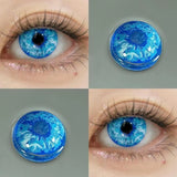 1pair Cosplay Color Contact Lenses Halloween Blue Circle Lens 14.5mm