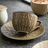 Triangular Coffee Cup Saucer Set Unique Vintage Home Coffee Cup Saucer Pour Over Coffee Drinking Utensils Household Goods