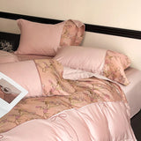 Luxury Chinese Style Jacquard Patchwork Embroidery Bedding Set 100% Cotton Duvet Cover Set Flat/Fitted Bed Sheet Pillowcases