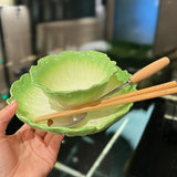 Creative Cartoon Chinese Cabbage Shaped Ceramic Salad Bowl Soup Bowl Family Fruit Snack Plate Kitchen Utensils Accessories
