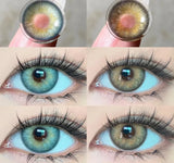 1 Pair Colorcon Korean Lenses Colored Contact Lenses for Eyes Green Eye Lenses Fashion Lenses Brown Contact