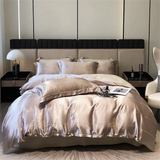 Luxury Satin Jacquard Duvet Cover Set Nordic Double Bed Quilt Cover Bedding Set Adlut Pillowcases Sheet Queen King Home Textiles