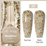 Single-use gel nail polish, 15ml each, requires LED lighting, solid color, a must-have for manicures | Vibrant nail colors | Nai